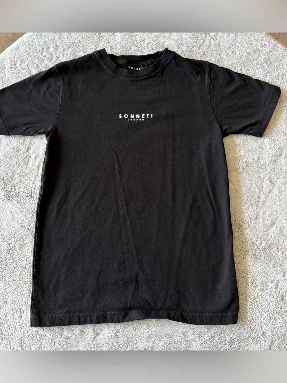 Kids Black Sonneti Logo Short Sleeve Tee